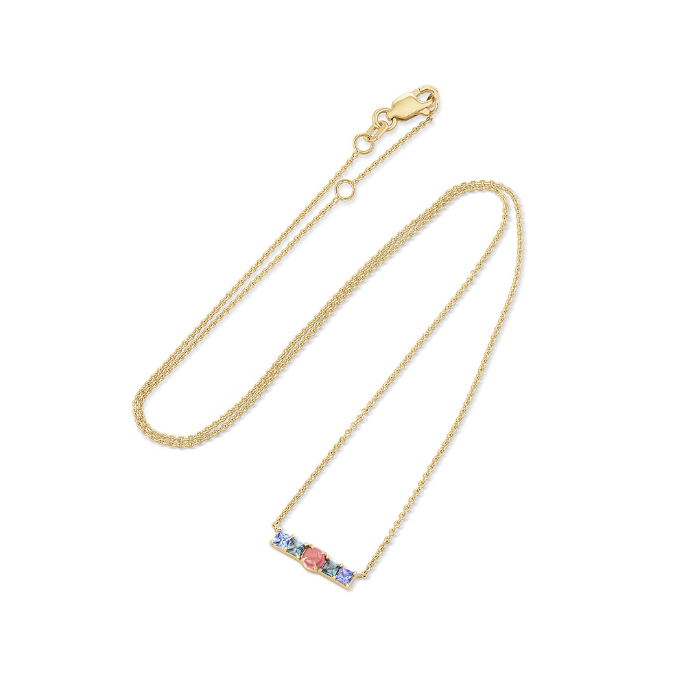 sapphire and tourmaline bar necklace parkford