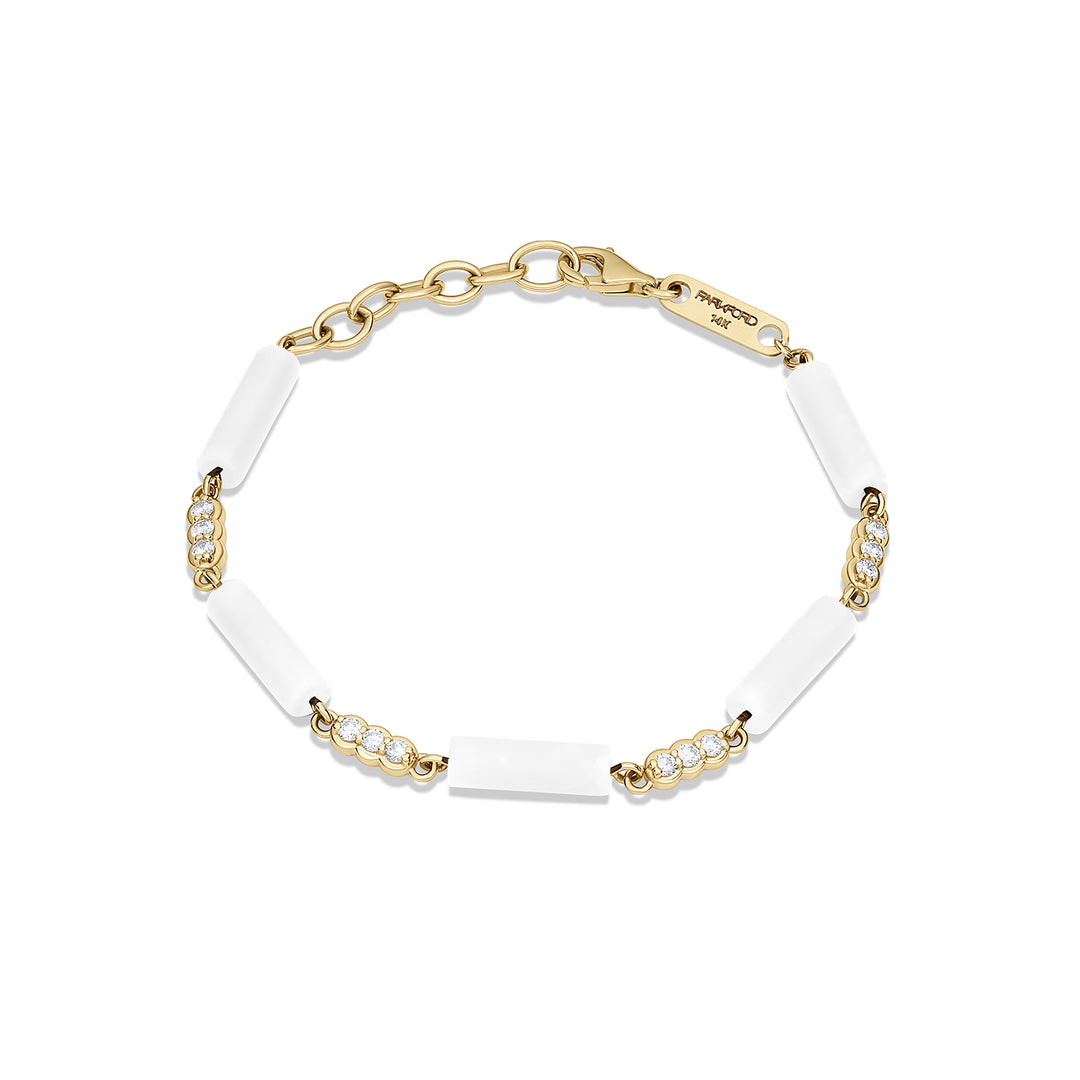 Palace Diamond Bead Bracelet Mother Of Pearl