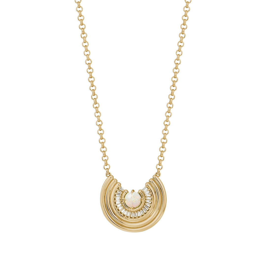 Revival Baguette Necklace Opal - ParkFord