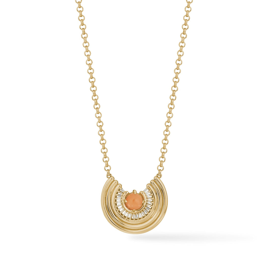 Revival Baguette Necklace Pink Coral - ParkFord