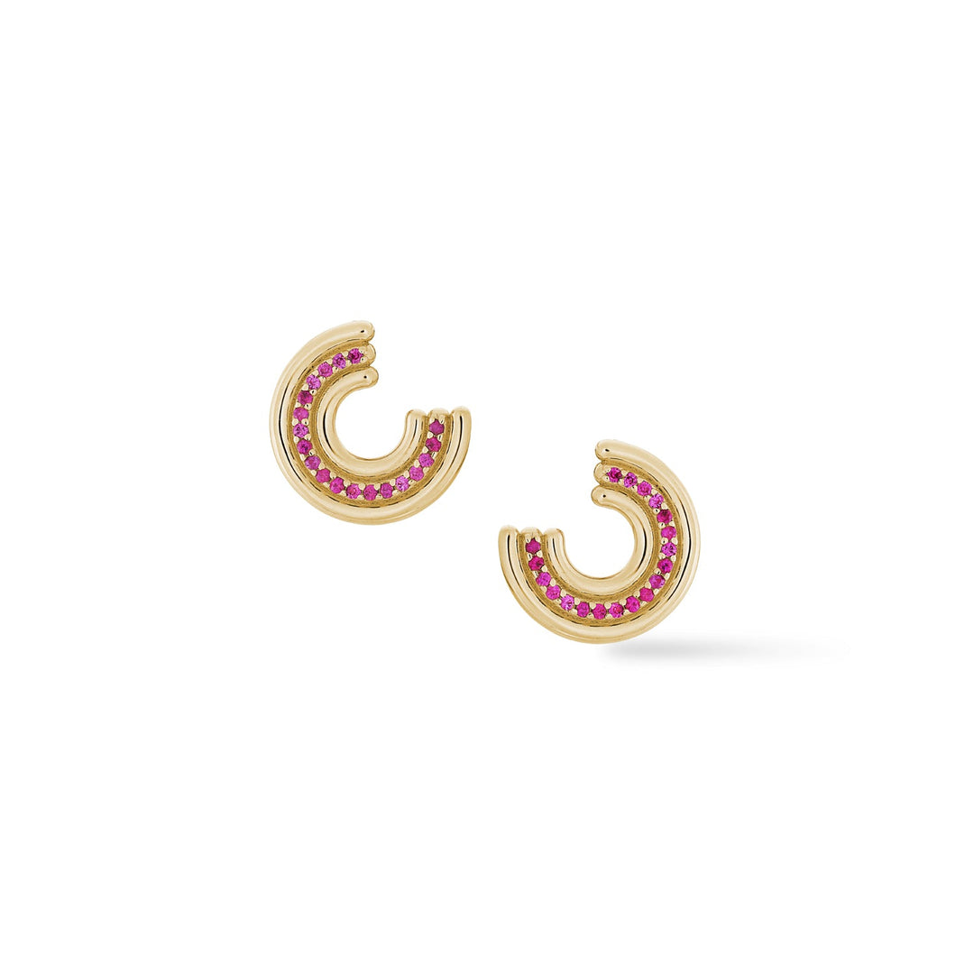 Revival Midi Studs Pink Sapphire - ParkFord