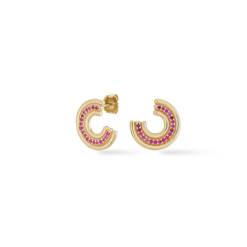 Revival Midi Studs Pink Sapphire - ParkFord