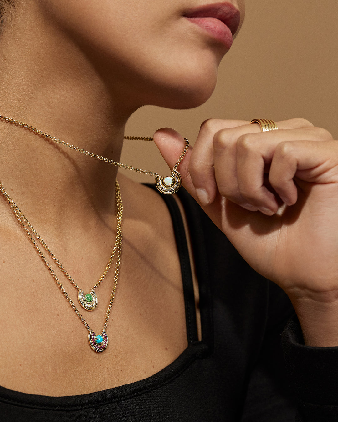 Revival Row Necklace Turquoise