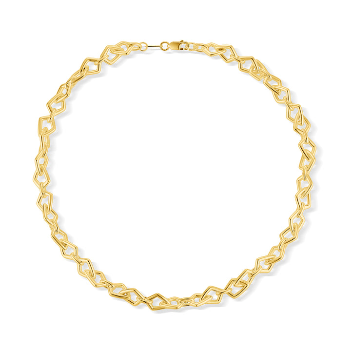 Forma Link Chain Necklace in 14K gold vermeil on white background.