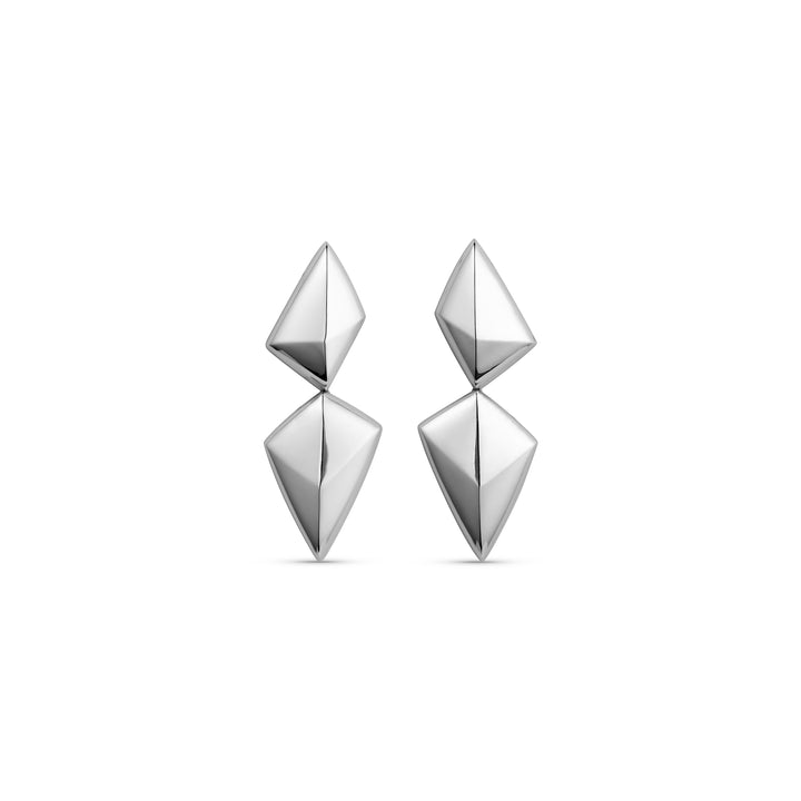 Forma Reflection Drop Earrings Silver