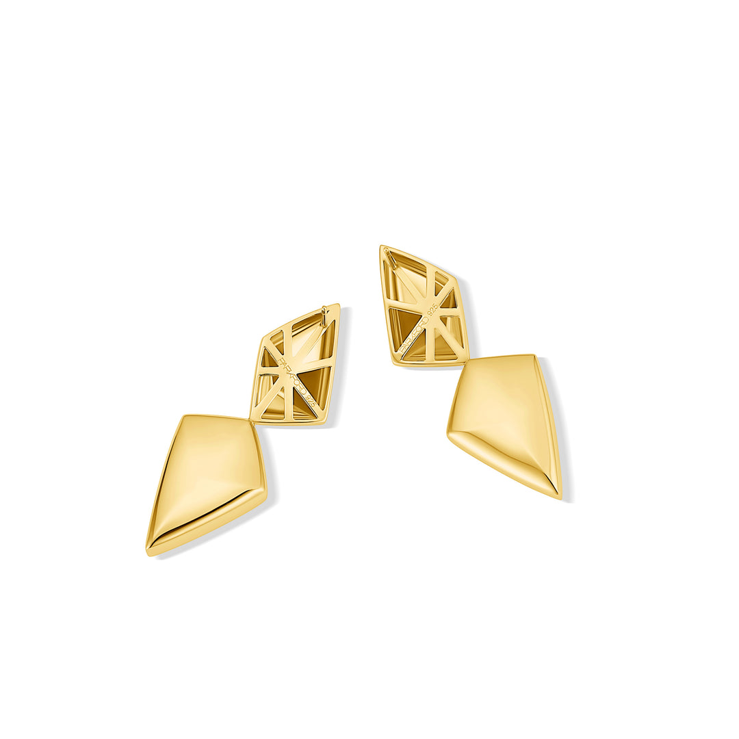 Forma Reflection Drop Earrings Vermeil