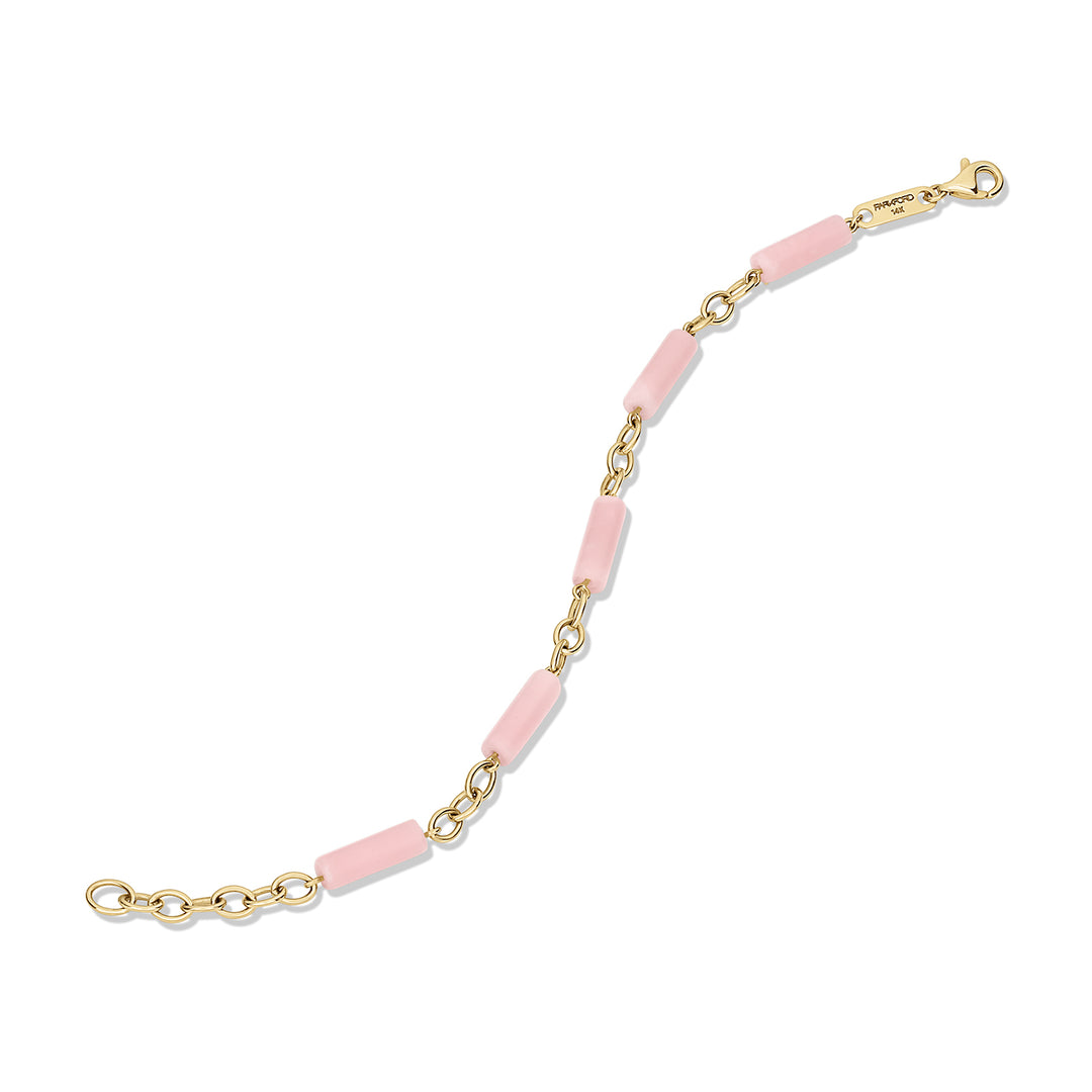 Palace Bead Bracelet Pink Opal