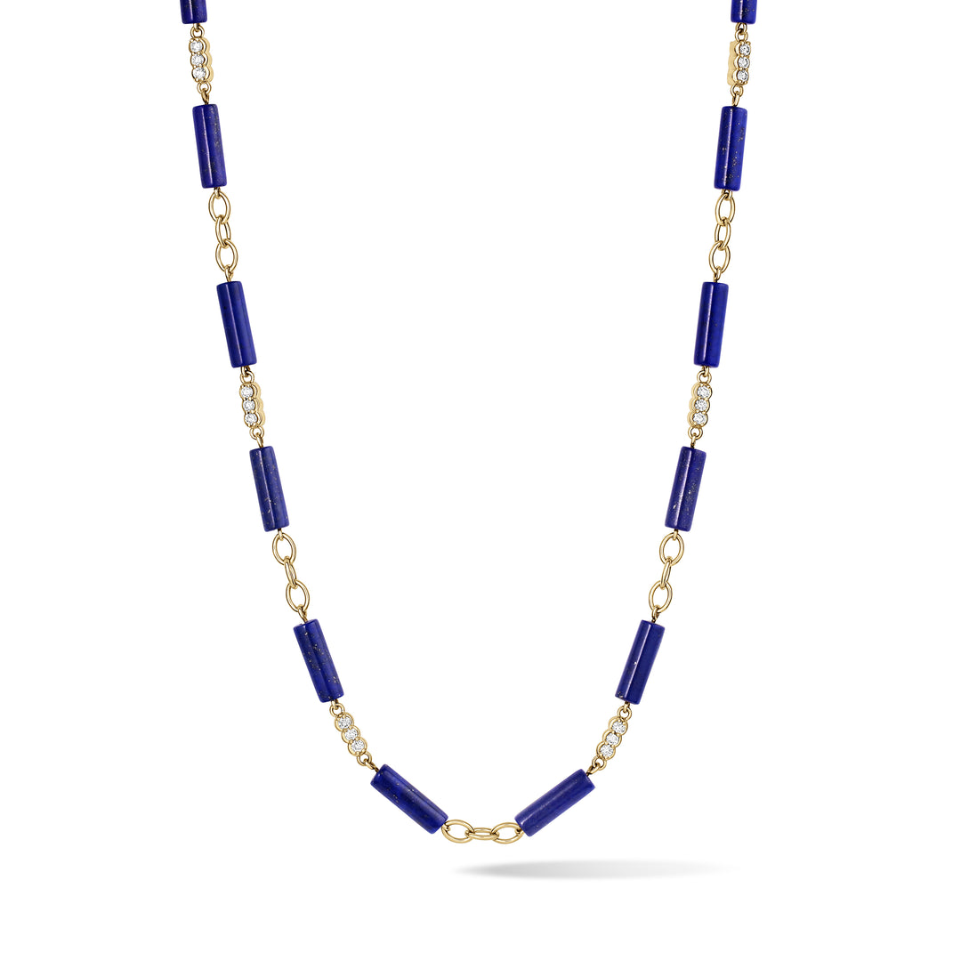 Palace Diamond Bead Chain Lapis