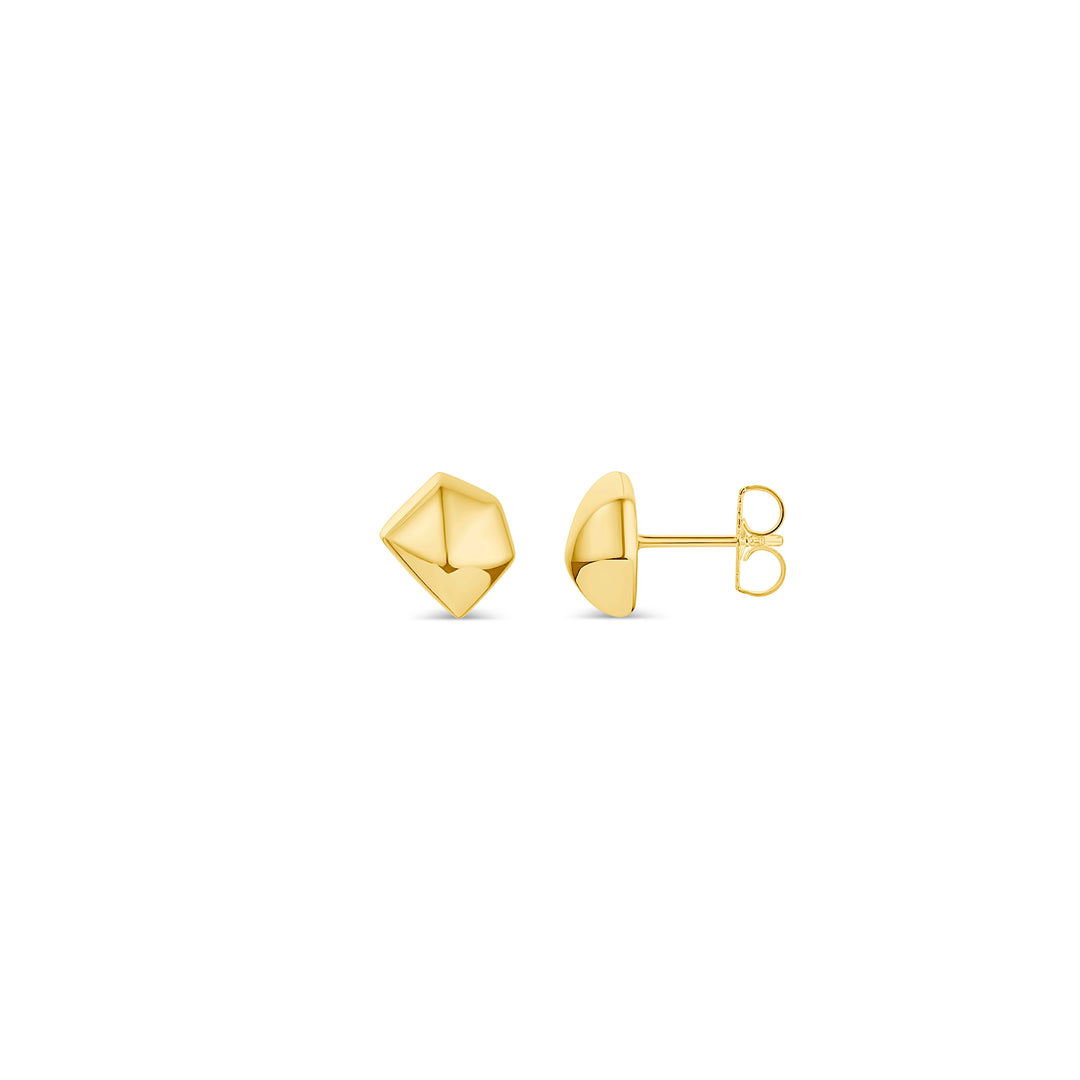Forma Facet Studs Gold Vermeil