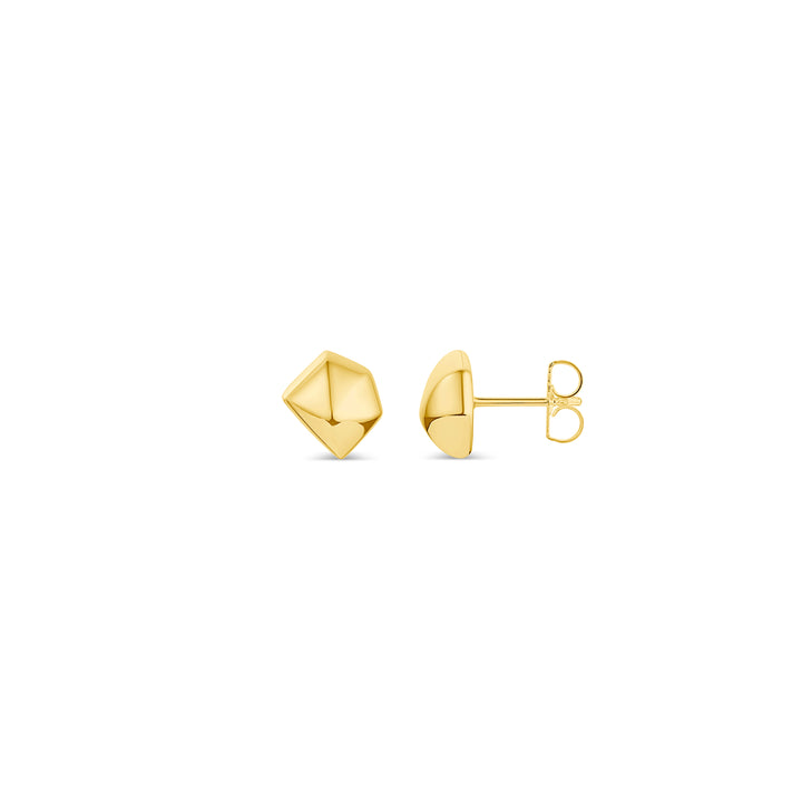 Forma Facet Studs Gold Vermeil