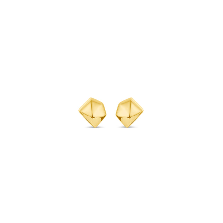 Forma Facet Studs Gold Vermeil