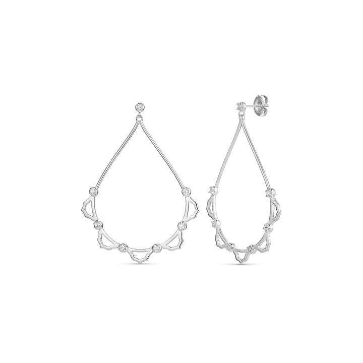 Palace Teardrop Hoops Silver