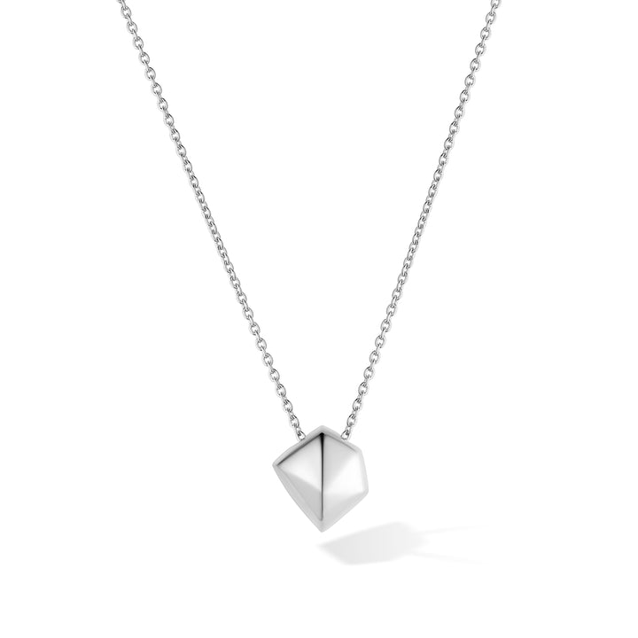 Forma Facet Pendant Necklace Silver