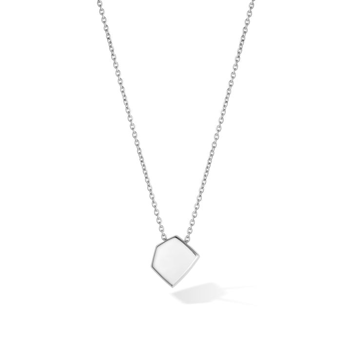 Forma Facet Pendant Necklace Silver