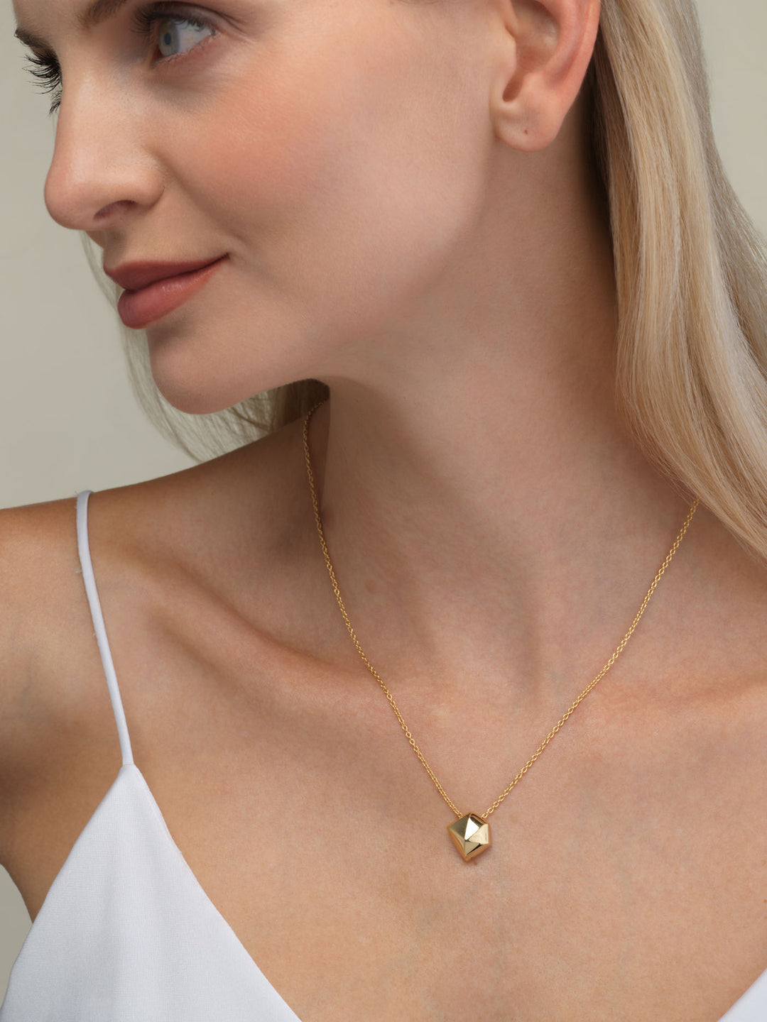 Forma Facet Pendant Necklace Vermeil