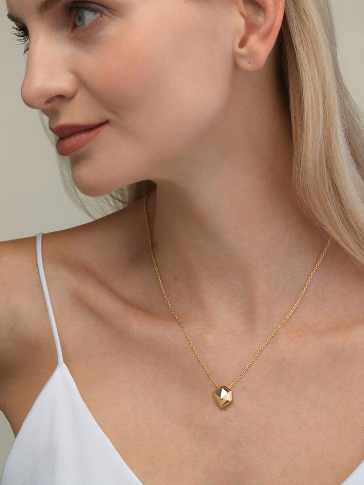 Forma Facet Pendant Necklace Vermeil