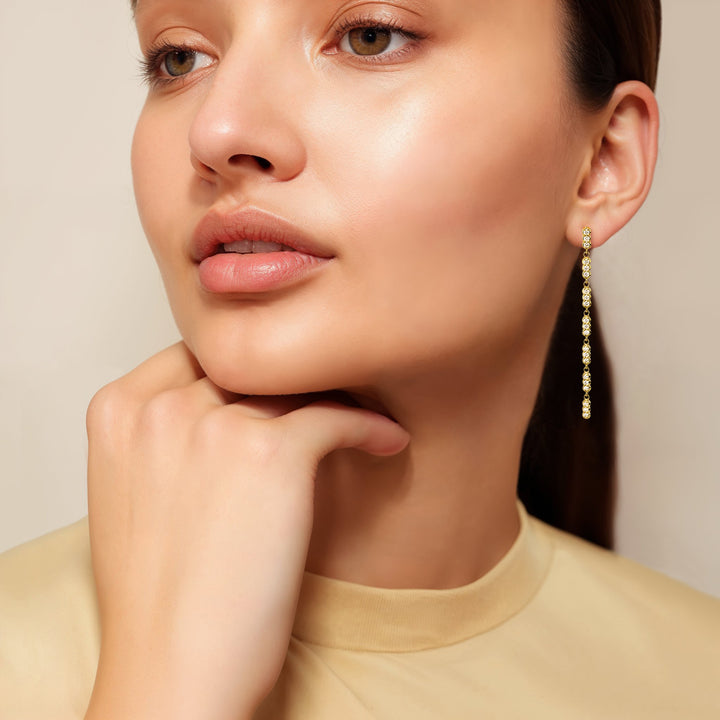 Palace Diamond Line Earrings