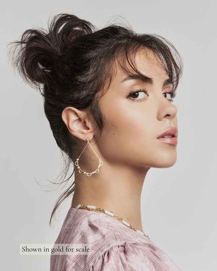 Palace Teardrop Hoops Silver