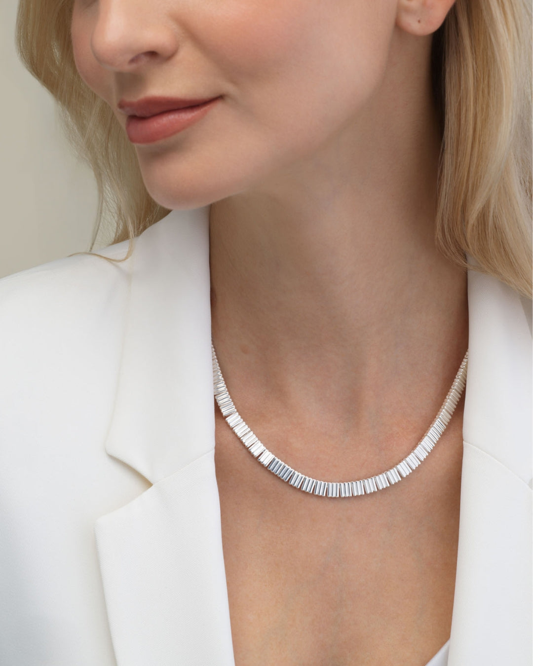 Revival Triple Row Necklace - Silver