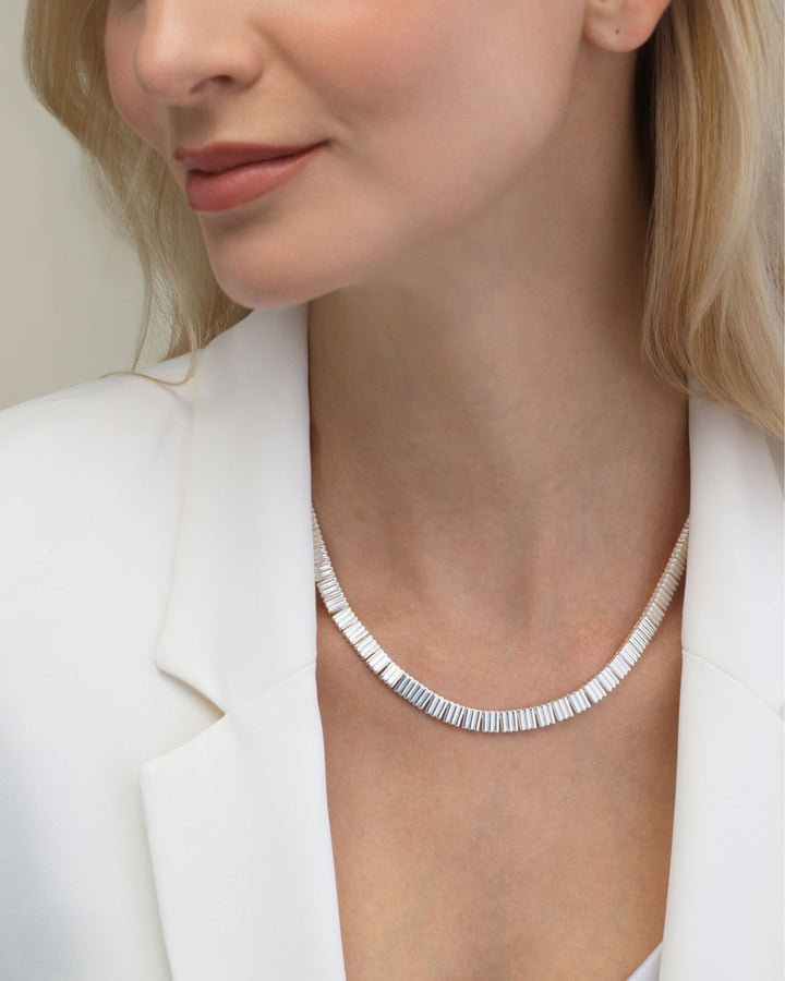 Revival Triple Row Necklace - Silver