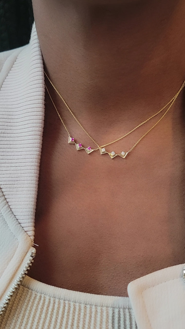 mini frames necklaces sapphire and diamond parkford