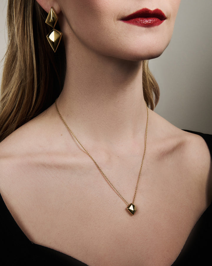 Forma Facet Pendant Necklace Vermeil