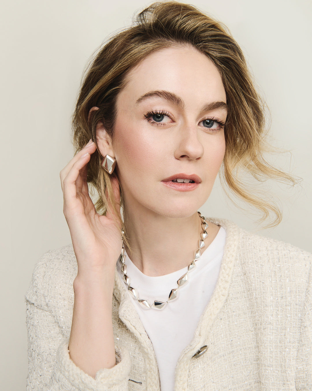 Forma Collar Necklace Silver