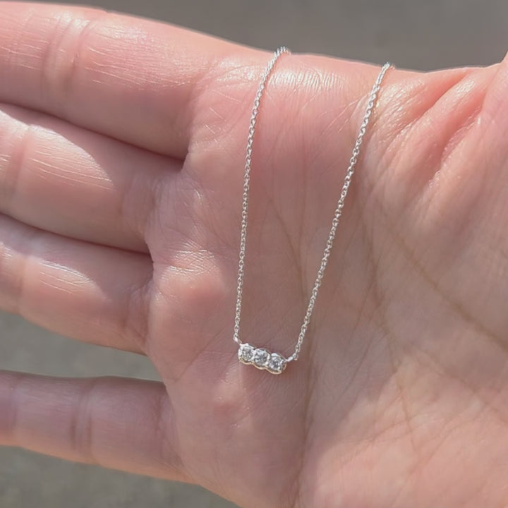 Palace Trio Necklace Silver