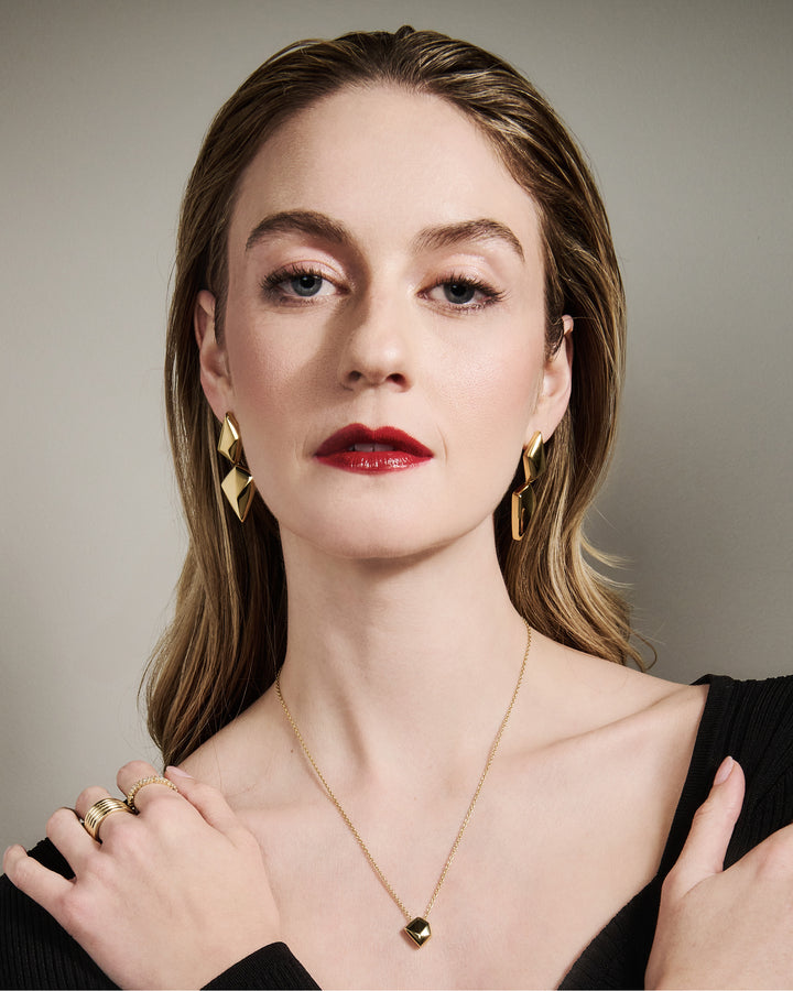 Forma Reflection Drop Earrings Vermeil