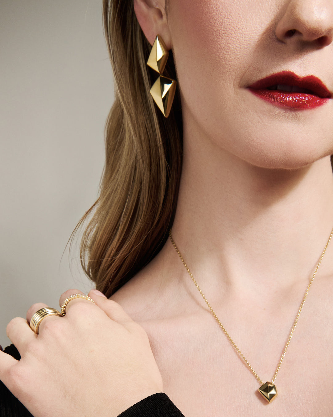 Forma Reflection Drop Earrings Vermeil