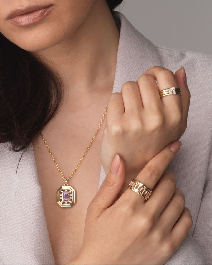 Revival Column Ring Diamond