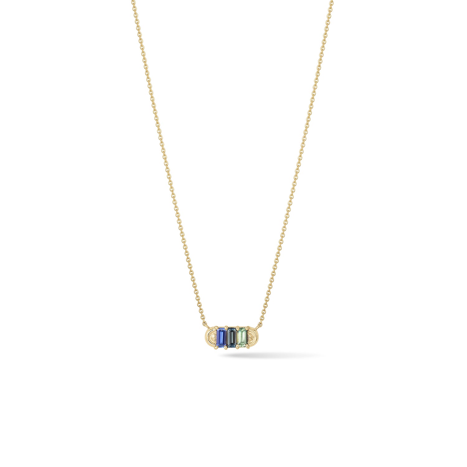 Mini Revival Arc Necklace Blue Green