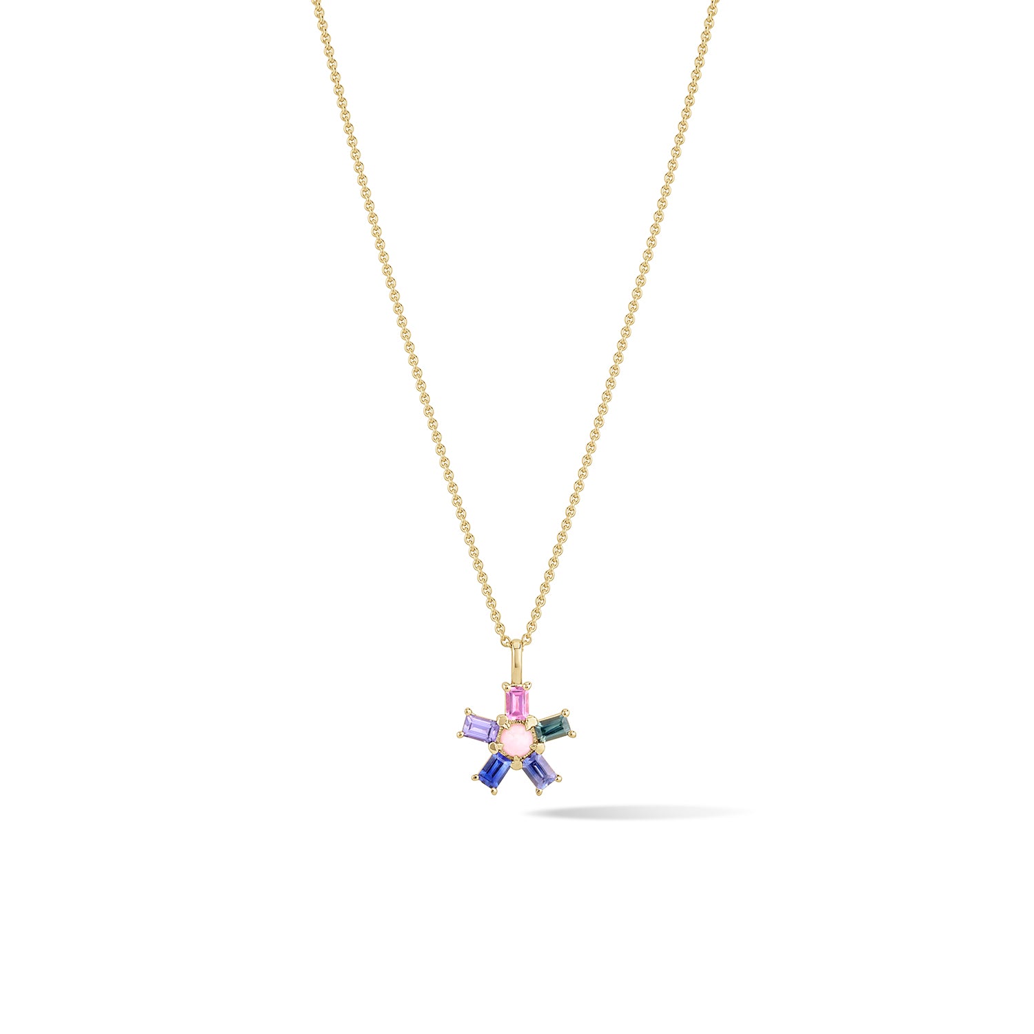 pink opal sapphire sunray necklace parkford