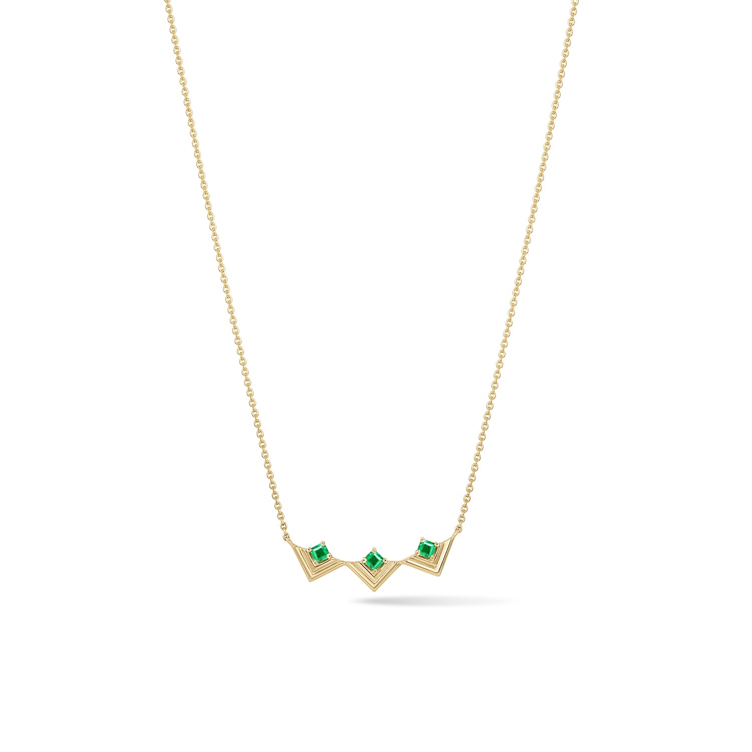 Mini Revival Frames Necklace Emerald