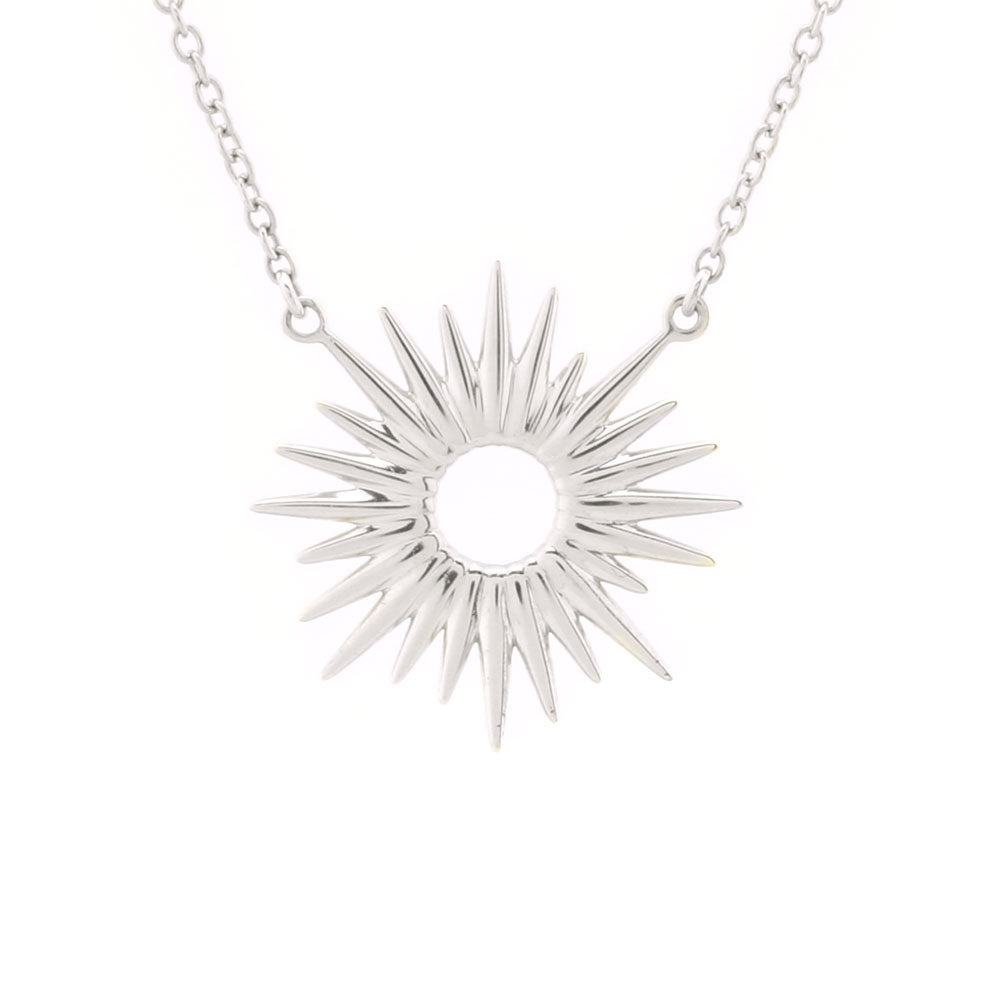 Sunburst Necklace Silver