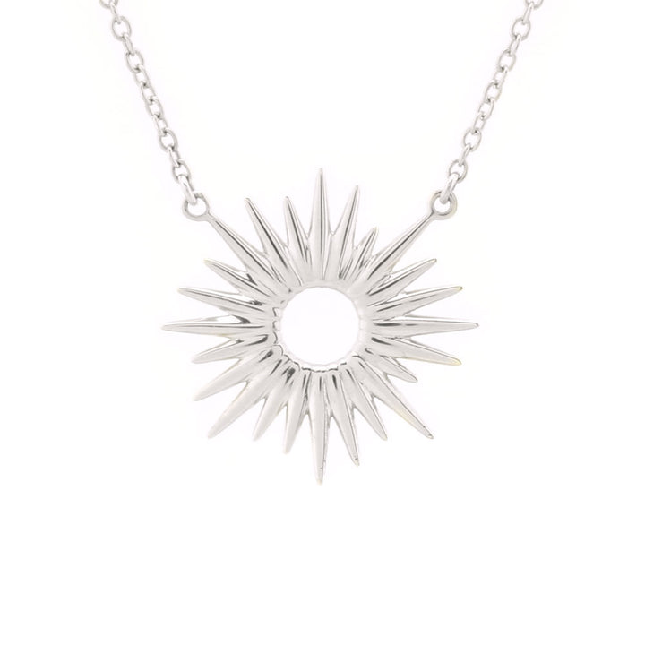 Sunburst Necklace Silver