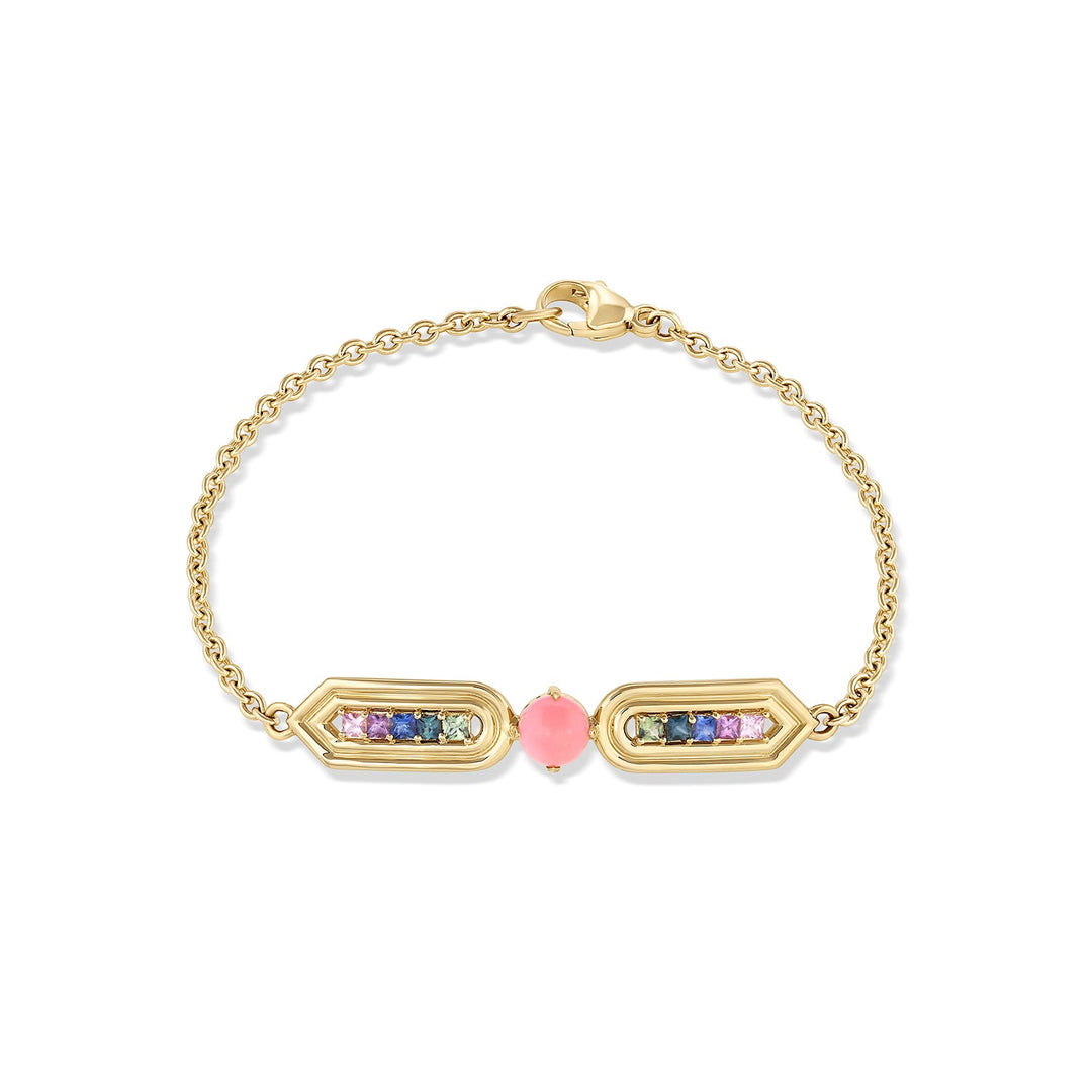 ParkFord Candy Arc Bracelet with pink opal and sapphires
